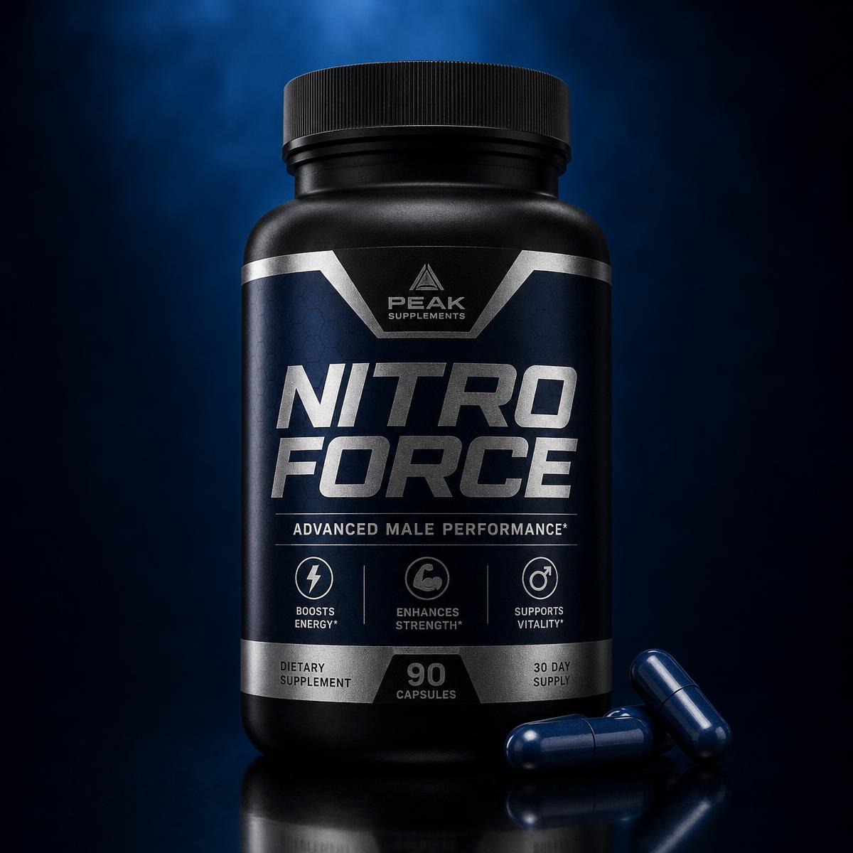 Flacon de complément alimentaire Nitro Force pour homme